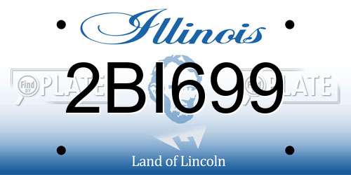 2BI699 Illinois License Plate