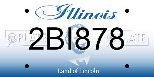 2BI878 Illinois License Plate