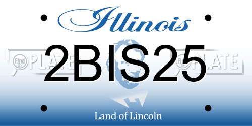 2BIS25 Illinois License Plate