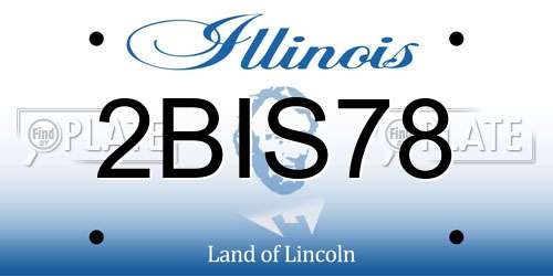 2BIS78 Illinois License Plate