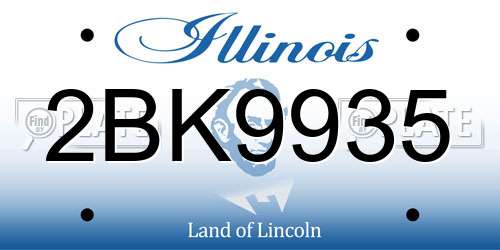 2BK9935 Illinois License Plate