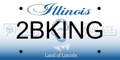 2BKING Illinois License Plate