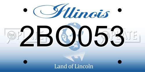 2BO053 Illinois License Plate