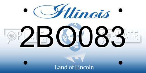 2BO083 Illinois License Plate