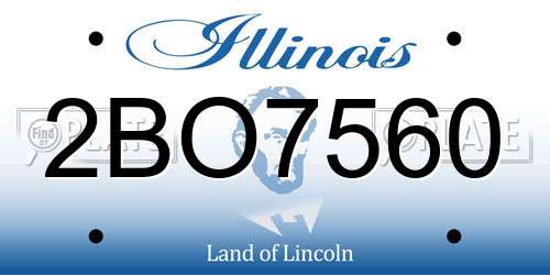 2BO7560 Illinois License Plate
