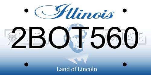 2BOT560 Illinois License Plate