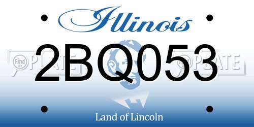 2BQ053 Illinois License Plate