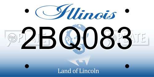 2BQ083 Illinois License Plate