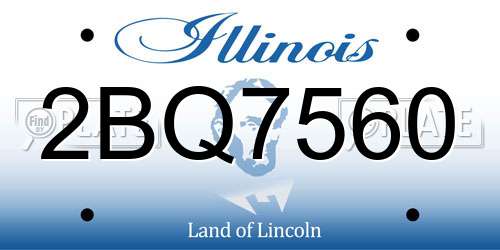 2BQ7560 Illinois License Plate