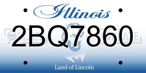 2BQ7860 Illinois License Plate