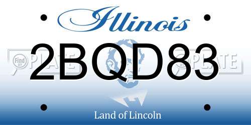 2BQD83 Illinois License Plate