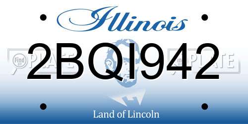 2BQI942 Illinois License Plate