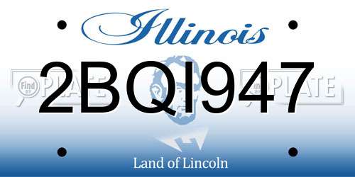 2BQI947 Illinois License Plate