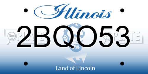2BQO53 Illinois License Plate