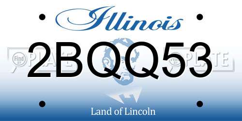 2BQQ53 Illinois License Plate