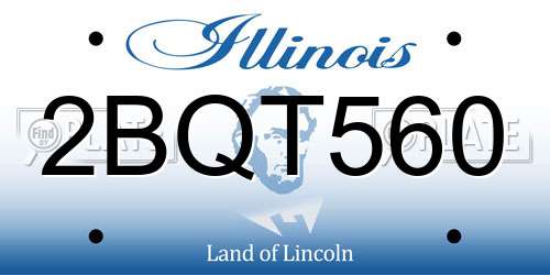 2BQT560 Illinois License Plate