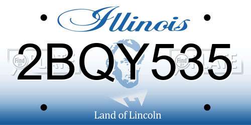 2BQY535 Illinois License Plate