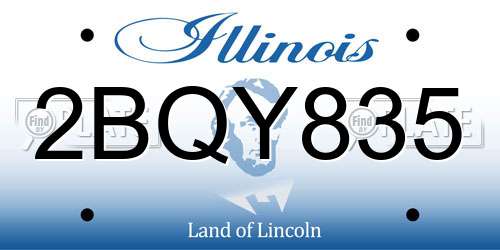 2BQY835 Illinois License Plate