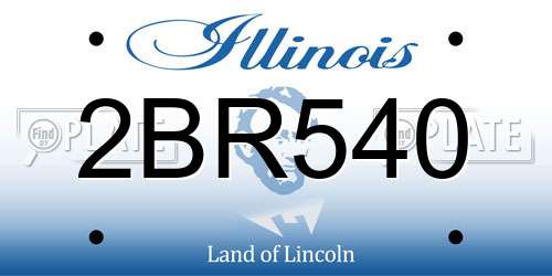 2BR540 Illinois License Plate