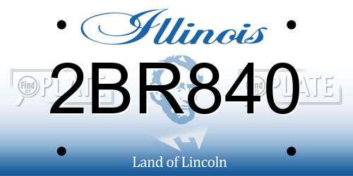 2BR840 Illinois License Plate
