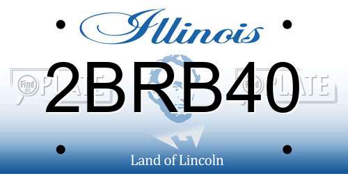 2BRB40 Illinois License Plate