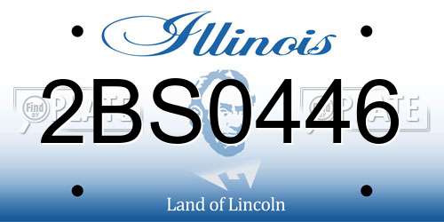 2BS0446 Illinois License Plate