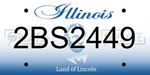 2BS2449 Illinois License Plate