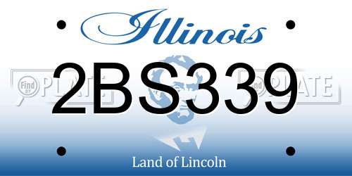 2BS339 Illinois License Plate