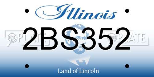 2BS352 Illinois License Plate