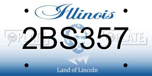 2BS357 Illinois License Plate