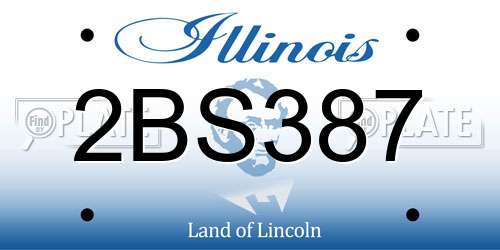 2BS387 Illinois License Plate