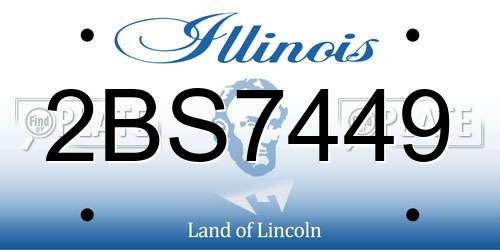 2BS7449 Illinois License Plate