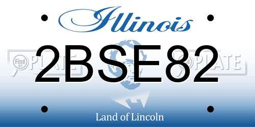 2BSE82 Illinois License Plate