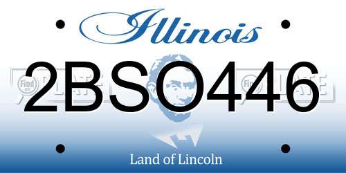 2BSO446 Illinois License Plate