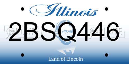 2BSQ446 Illinois License Plate