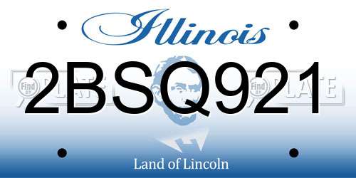 2BSQ921 Illinois License Plate