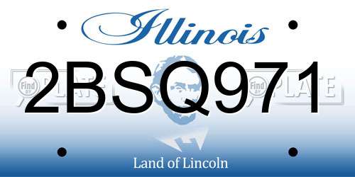 2BSQ971 Illinois License Plate