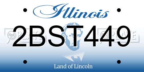 2BST449 Illinois License Plate