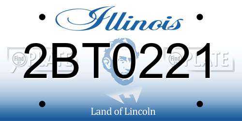 2BT0221 Illinois License Plate