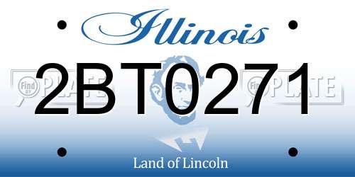 2BT0271 Illinois License Plate