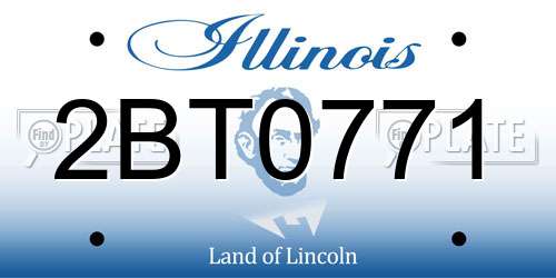 2BT0771 Illinois License Plate