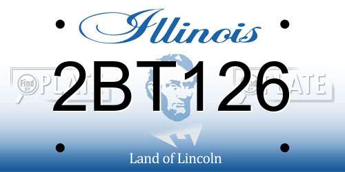 2BT126 Illinois License Plate
