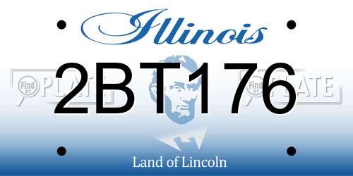 2BT176 Illinois License Plate