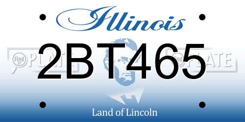2BT465 Illinois License Plate