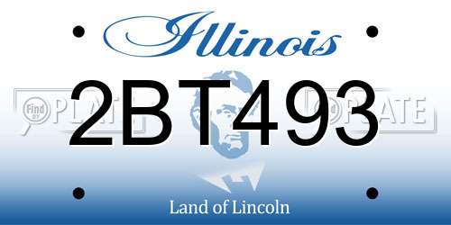 2BT493 Illinois License Plate