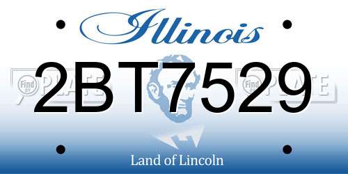 2BT7529 Illinois License Plate