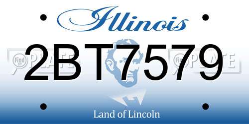 2BT7579 Illinois License Plate