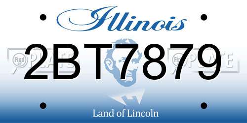 2BT7879 Illinois License Plate