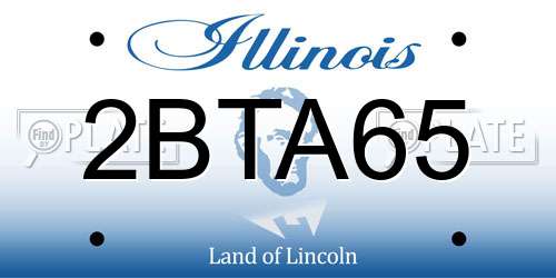 2BTA65 Illinois License Plate