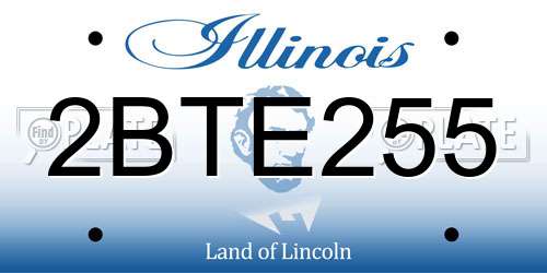 2BTE255 Illinois License Plate